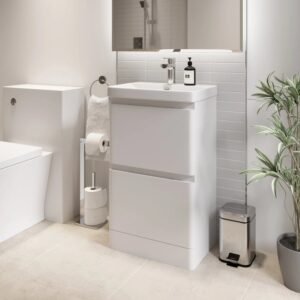 Regis Forma White Free Standing Vanity Unit - 500mm Width