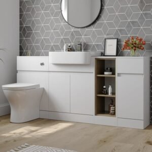Artis Luna Back To Wall Toilet & Vanity Unit with Basin - White Gloss 1720mm